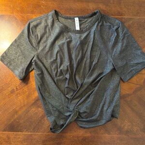 lululemon athletica Black Twist Front Crop Top